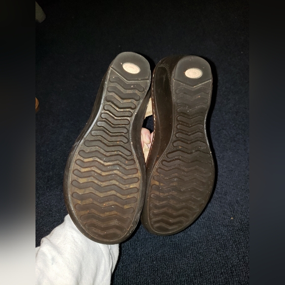 UGG Australia Uggs Mayley Fawn Wedge Leather Slingback 3146 Sandals - Picture 4 of 4